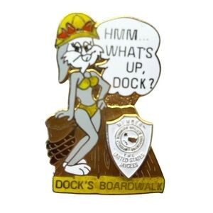 Vintage Dock Workers UDW Bugs Lola Bunny Bikini Jaycees Pin Collectible Retro